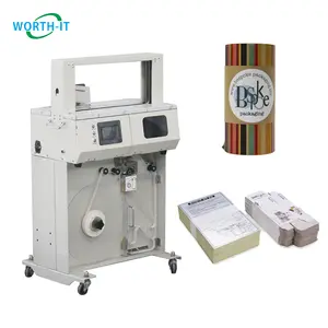 WK30B stand alone banding machine with opp film and paper tape banded material