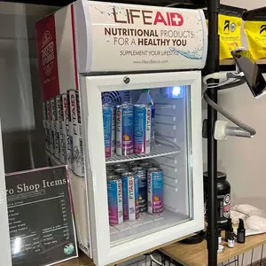 25l Aanrecht Bar Deur Display Koelkast Voor Kaviaar Voedsel En Drank Glas Led Elektrische Draagbare 25 Roestvrijstalen Compressor