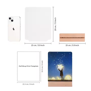 Tùy chỉnh thăng hoa <span class=keywords><strong>LED</strong></span> ánh sáng ban đêm Acrylic Khung ảnh trắng ấm phát ra cho phòng ngủ trang trí nội thất - Product Image 4