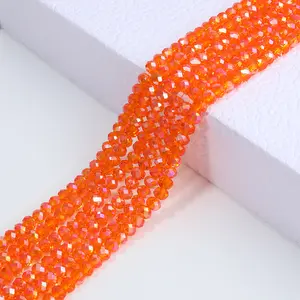 JC Crystal Hot Selling High Quality Crystal Rondelle Beads Jewelry Accessories Flat Glass Beads