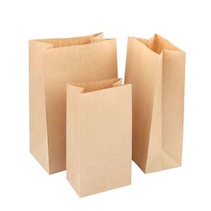 Emballage alimentaire personnalisé pas cher Sac en papier kraft brun pour pain Vente en gros Sac en papier alimentaire résistant à la graisse - Product Image 1