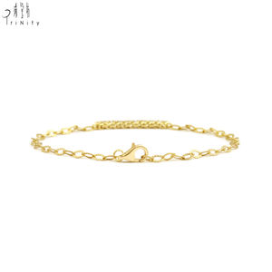 Pulsera de diseño de cadena fina de alta calidad y a la moda, oro sólido de 18 quilates, diamante natural real, pulsera ajustable, regalo de cumpleaños para niñas - Product Image 4