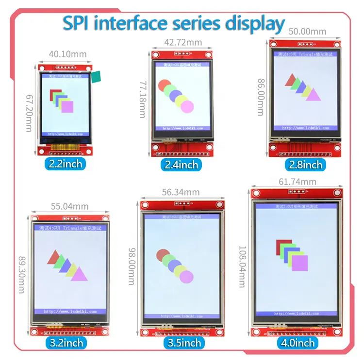 SPI seri Port serisi dokunmatik Panel 2.2/2.4/2.8/3.2/3.5/4.0 inç TFT LCD ekran modülü ekran STM32 geliştirme kurulu