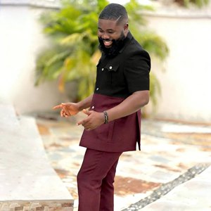 Nouveaux Costumes Safari pour Hommes, Blazers et Smokings de Luxe, Coupe Slim, Revers Droit, Simple Boutonnage, Patchwork, Ensembles 2 Pièces Veste et Pantalon - Product Image 2