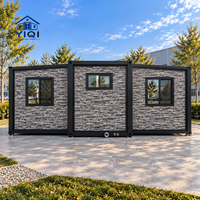 Maison pliable portable de 20 pieds, conception compacte pour le transport, bâtiment modulaire extensible pour l'hébergement sur chantier