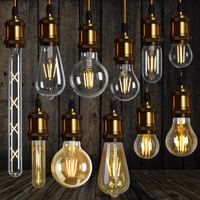 Ampoules LED rétro T30 125mm 5W Glow Spiral Led Filament Ampoule décorative Lampe