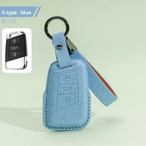 Étui pour clé de voiture en cuir BLA, logo personnalisé, durable, antidérapant, protecteur, imperméable, résistant aux rayures, coque de clé à distance, accessoires pour clés - Product Image 6