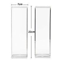 Plateau de service en acrylique transparent 22x7x5 en forme de V, lot de deux, pour desserts, biscuits, macarons, multi-usages, sûr pour les aliments, rangement de bureau