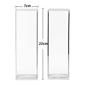 Plateau de service en acrylique transparent 22x7x5 en forme de V, lot de deux, pour desserts, biscuits, macarons, multi-usages, sûr pour les aliments, rangement de bureau - Product Image 5