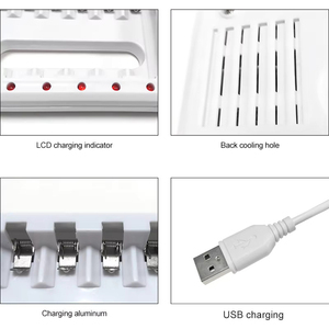 PUJIMAX Factory 1100mAh 1.2V Batterie <span class=keywords><strong>rechargeable</strong></span> AAA Triple A Batterie nickel-métal-hydrure avec <span class=keywords><strong>chargeur</strong></span> de batterie <span class=keywords><strong>hybride</strong></span> portable - Product Image 3