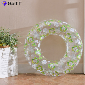 Bouée gonflable à motifs floraux pour enfants, dispositif de flottation au design Daisy, aide à la sécurité de la piscine - Product Image 5