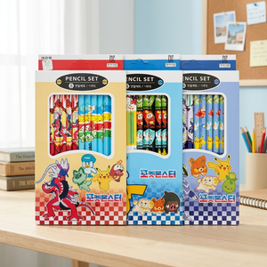 Juego de Lápices Coreanos Pokemoned, 12 Unidades x 12 Docenas, Caja de Lápices de Grafito Negro para Niños, Material Escolar, Anime, Dibujos Animados, Venta al por Mayor - Product Image 3