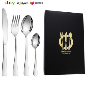 Set di <span class=keywords><strong>posate</strong></span> in acciaio inossidabile per uso alimentare da 24 pezzi lavabile in lavastoviglie per feste con ristorante domestico 6 stoviglie <span class=keywords><strong>posate</strong></span> per nozze - Product Image 6