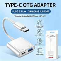 Station d'accueil USB-C 2-en-1 avec alimentation USB PD, OTG USB 3.1 et hub USB multi-ports pour MacBook et PC