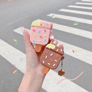 Lovely Cute Ice Cream Cartoon 3D Silicone Earphone <strong>Case</strong> <strong>Cover</strong> for <strong>Airpods</strong> 1 2 3 <strong>Pro</strong> 4 - Product Image 3