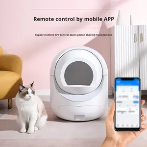 Caja <span class=keywords><strong>de</strong></span> <span class=keywords><strong>arena</strong></span> eléctrica antisalpicaduras grande completamente automática <span class=keywords><strong>para</strong></span> <span class=keywords><strong>gatos</strong></span>, inodoro inteligente <span class=keywords><strong>de</strong></span> PP con aplicación móvil, tipo cajón <span class=keywords><strong>de</strong></span> plástico remoto - Product Image 5