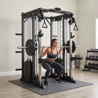 Machine Smith multifonction avec logo personnalisé, équipement de gym en acier inoxydable, combinaison Power Rack pour club de fitness professionnel