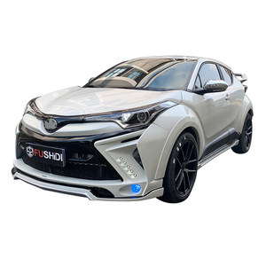 Passend für Toyota CHR Yize Modifikation <span class=keywords><strong>GLANZEN</strong></span> Style Frontstoßstange Seitenschweller Heckstoßstange Radlaufleuchte Augenbraue Heckflügel - Product Image 1
