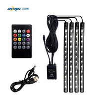 Luces Inteligentes para Auto con Control por Aplicación, Luz Interior LED con Sincronización Musical, 7 Modos de Escena y 16 Millones de Colores RGB, USB 5V para Debajo del Tablero