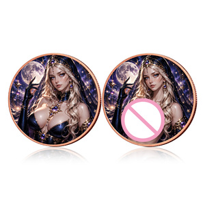 Pièce de monnaie en cuivre fin .999 de 1 oz avec impression UV, motif déesse fantastique, pour cadeau souvenir, vente en gros - Product Image 4
