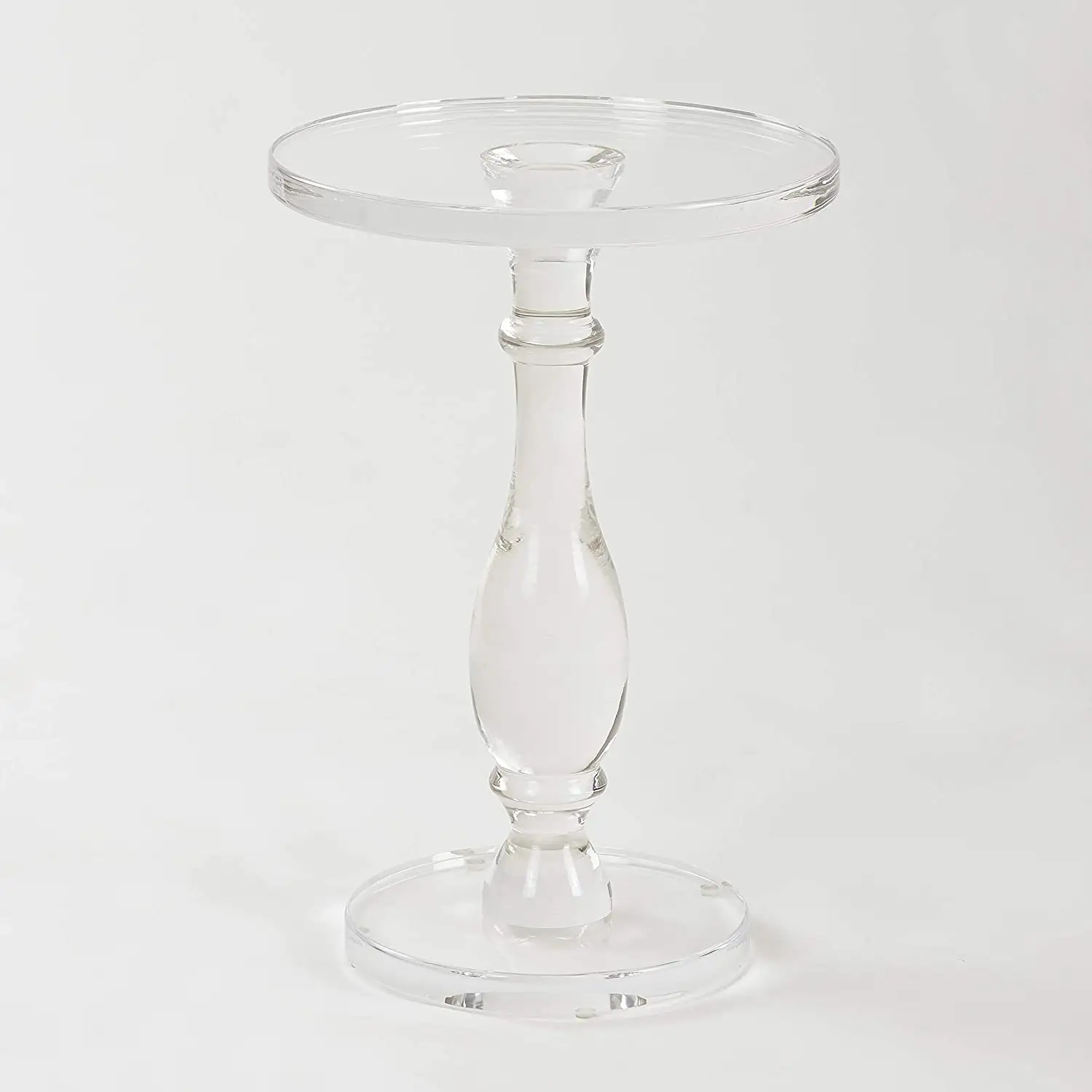Tavolino in acrilico tavolino in acrilico comodino moderno con piano rotondo piccolo trasparente e palo solido