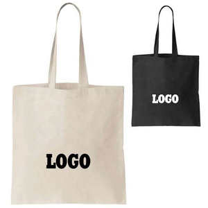Sac de shopping pour femme en toile de coton recyclé écologique avec logo personnalisé imprimé et motif lettres - Product Image 2