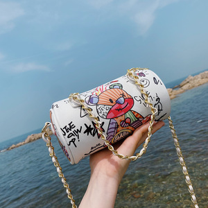 <span class=keywords><strong>Anime</strong></span> moda grafite saco bonito urso cartoon menina ombro saco handheld crossbody cadeia cilindro saco - Product Image 2