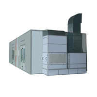 Cabine de peinture professionnelle de grande taille avec système de filtration par rideau d'eau