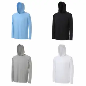 UPF50+ Men's Hoodies Sun Uv Skin Protection T-Shirt Hoodie Long Sleeve Outdoor Fishing Tops
