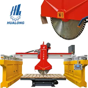Hualong máy móc giá nóng 1200 mét Blade cắt dày đá slab Khối Máy cắt cầu Saw cho granite Kích thước trung bình khối