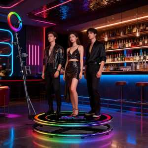 Cabina de Fotos con Cámara Giratoria de <span class=keywords><strong>360</strong></span> Grados y Control Remoto |   Lugar para Fiestas de Cumpleaños y Bodas |   Garantía de 2 años |   Entrega Rápida - Product Image 2