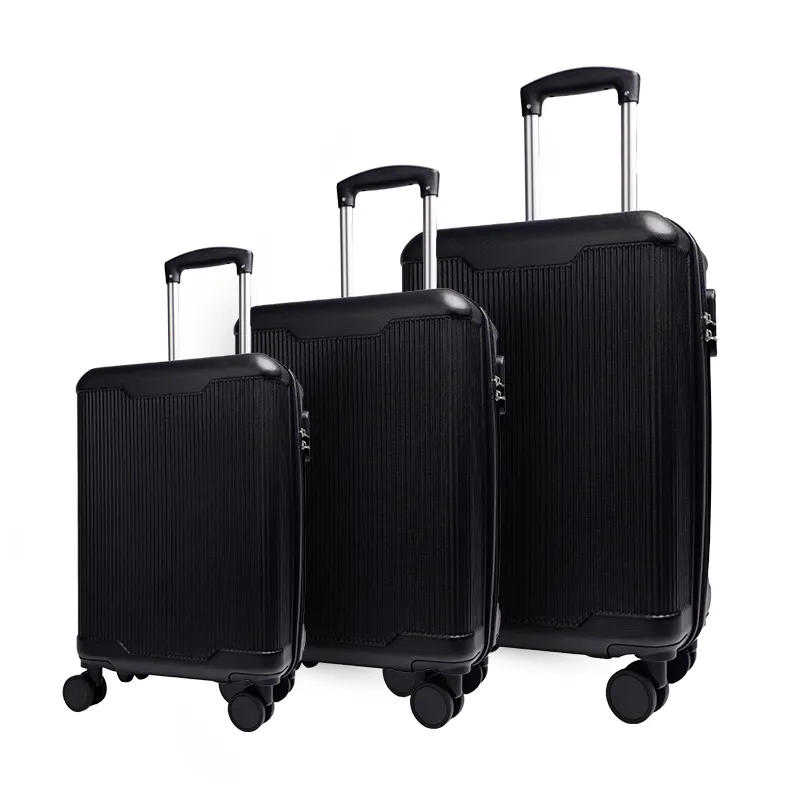 Hot Sale Multi-Functional 3-Piece ABS Carry-On Trolley Luggage Fashionable Silent Universal Spinner Wheel for Business Travel