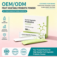 Poudre Probiotique Fruits et Légumes OEM ODM Marque Privée Vente en Gros Inuline 50 Milliards UFC Équilibre Digestif pour la Santé Intestinale