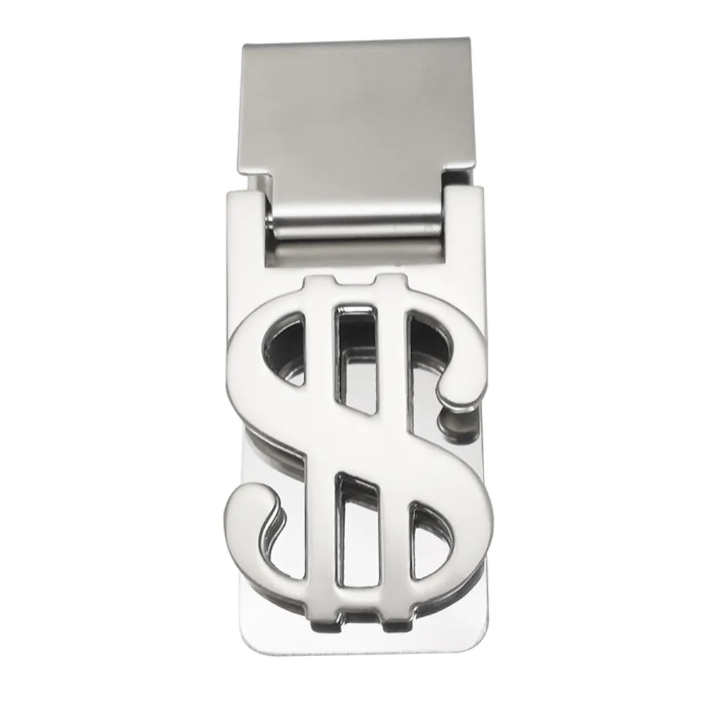 Custom US Dollar-Shaped Money Clips Wallet Credit Card Holder Metal Blank Minimalist Print AP Enamel Custom logo Design