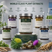 Poudre d'extrait de Rhodiola Rosea de qualité alimentaire naturelle, 3% de Rosavines et 1% de Salidroside, emballée sous vide