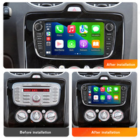 MEKEDE Android Radio del coche para Ford Focus 2 Mondeo S C Max Kuga Fiesta fusión GPS de navegación Multimedia reproductor estéreo doble Din