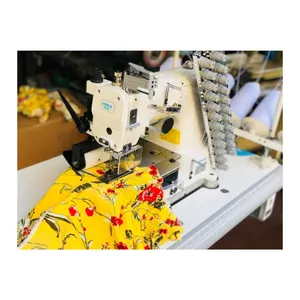 Grapadora de bloqueo Industrial de segunda mano Jack 8009 Máquina de coser de múltiples agujas con recortadora de hilo automática