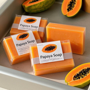 Jabón de Ácido Kójico Orgánico Personalizado al por Mayor con Cúrcuma y Papaya para Aclarar la Piel - Product Image 2