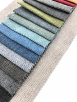 Tissu chenille ignifuge doux et tendance en fil teint Dobby pour textiles de maison, housses de canapé et rideaux de salon