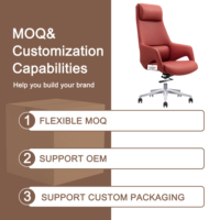Fauteuil de Direction Moderne Pivotant à Dossier Haut avec Fonction Inclinable, Support Lombaire, Mobilier de Bureau de Luxe pour Dirigeant et Manager