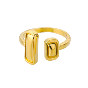 2025 Simple Geometric Opening Square Ring Stainless Steel Gold Silver <b>Design</b> Trendy Women's Fashion Ring <b>Jewelry</b> - Product Image 6