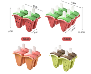 Nueva bandeja de silicona para cubitos de hielo, molde de silicona para alimentos, molde de helado para paletas de <span class=keywords><strong>sandía</strong></span>, para paletas de frutas - Product Image 3