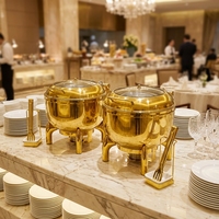 Seau chauffe-soupe électrique en acier inoxydable 201 de 11 litres pour hôtels et restaurants, avec plusieurs températures pour buffet