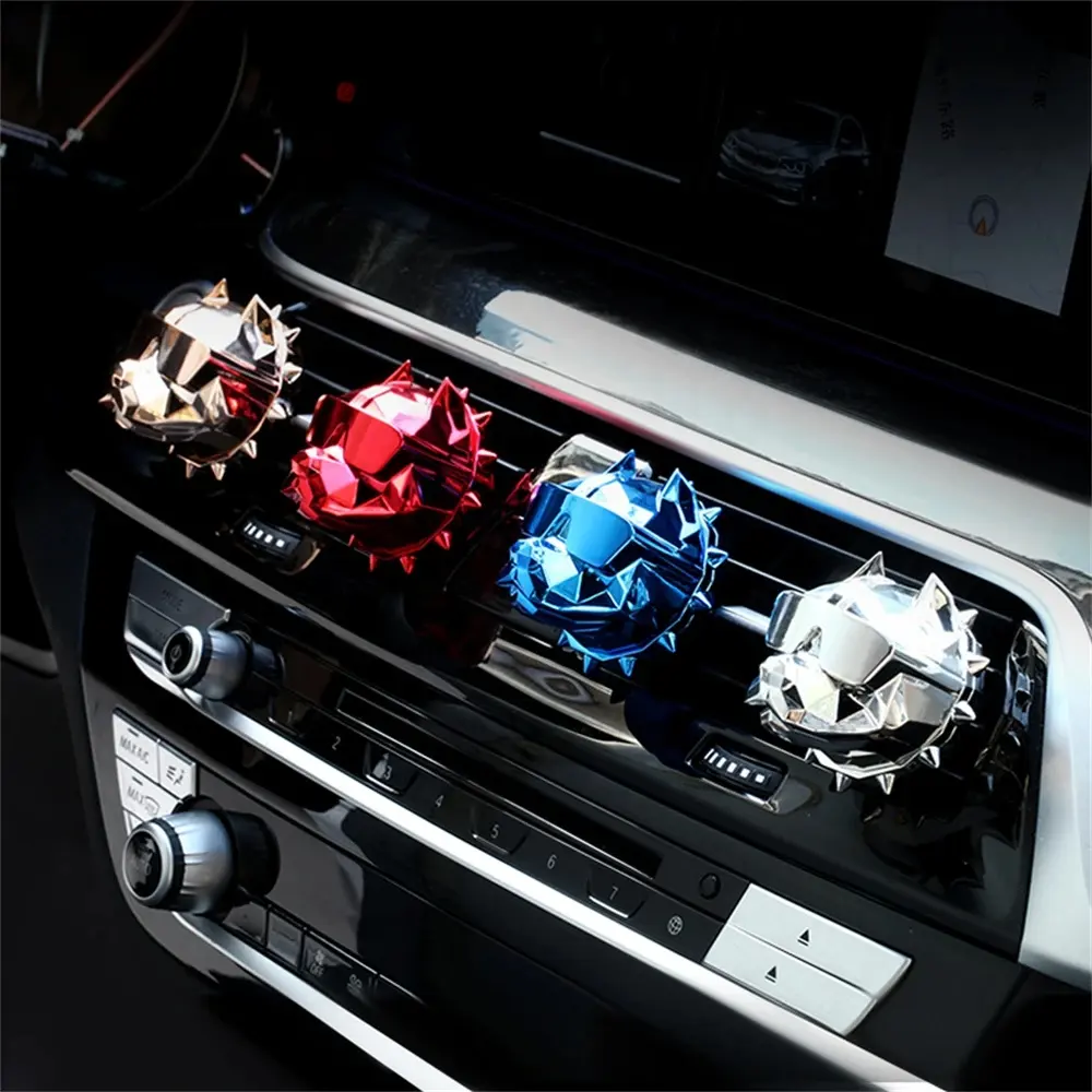 Araba hava firar dekorasyon Bulldog hava spreyleri parfüm kokusu araba hava spreyi araba Dashboard aksesuarları için