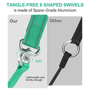 Correa de Entrenamiento de Nailon Ajustable Reflectante y Antienredos Personalizada al por Mayor, Correa de Perro Acolchada 2 en 1 - Product Image 4