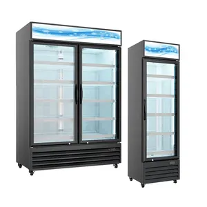 APEX2022中国の冷凍設備220v/50からの飲料用の新しい高品質両開きドア冷蔵庫直立ディスプレイ冷蔵庫