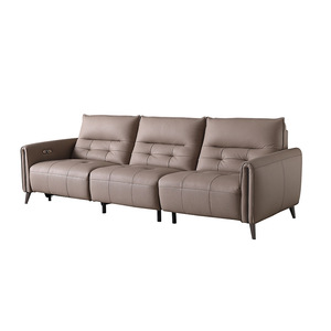 Minimalist Italian Style Genuine Leather Electric <b>Sofa</b> Adjustable Top Layer Cowhide <b>Sofa</b> Set For Living Room - Product Image 1