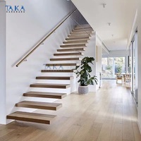 Holztreppe Klasse schwimmende Treppen Hartholz stufen Design Holz Treppenstufen für schwimmende Treppen