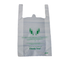 Sac de gilet en plastique personnalisé pour faire du shopping sac d'emballage à poignée pratique sac de T-shirt en plastique