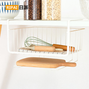 Ripai Under Cabinet Storage <b>Basket</b> Rectangle Wall Mounted Hanging Organizer for Kitchen Desk <b>Shelf</b> - Product Image 2